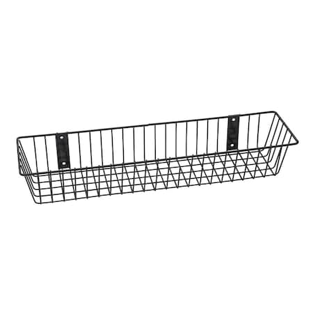 Stockage Supreme Universal Wire Basket, Black - 24 x 6 x 4 in. ST2588076